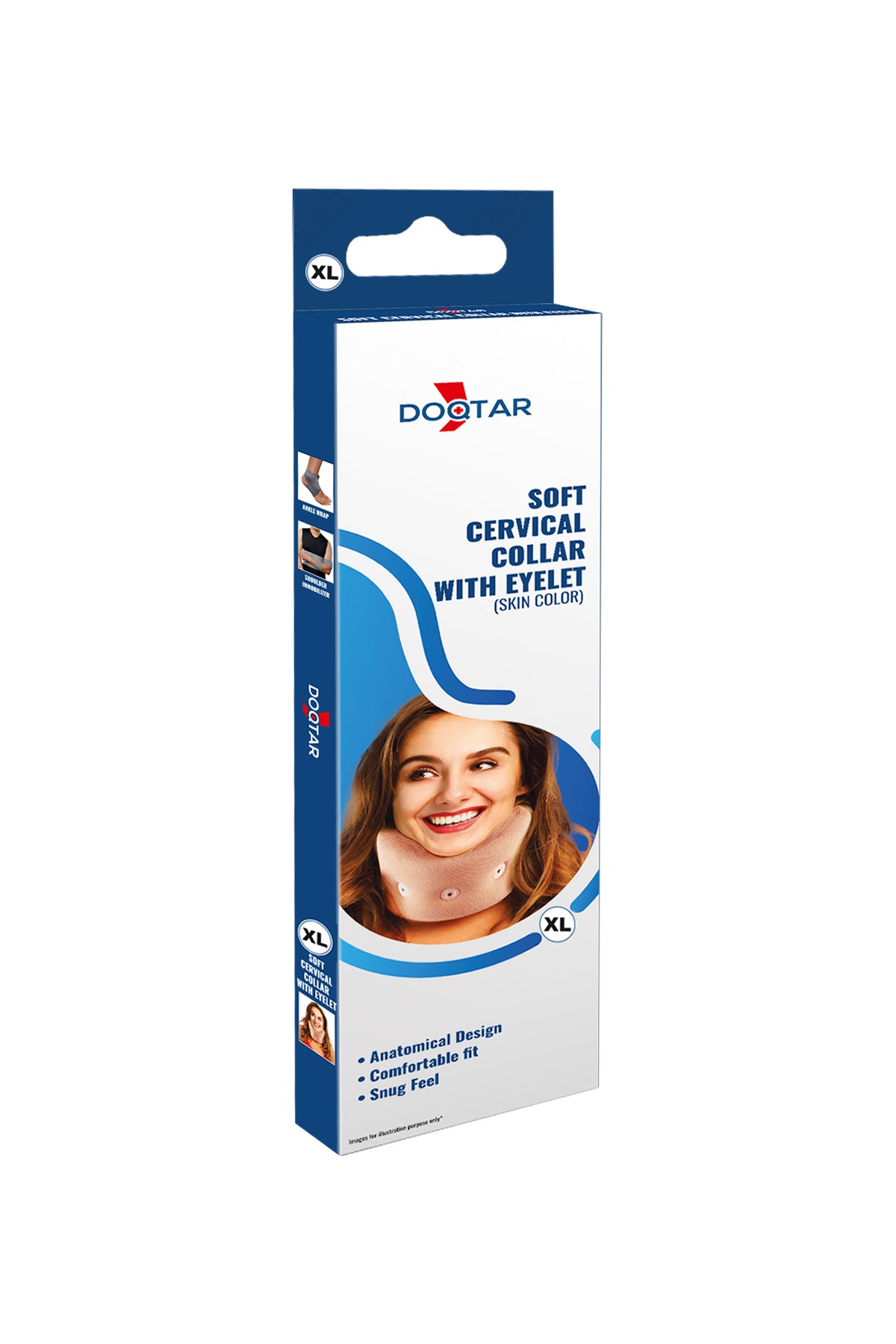 Doqtar Cervical Collar With Eyelet XL