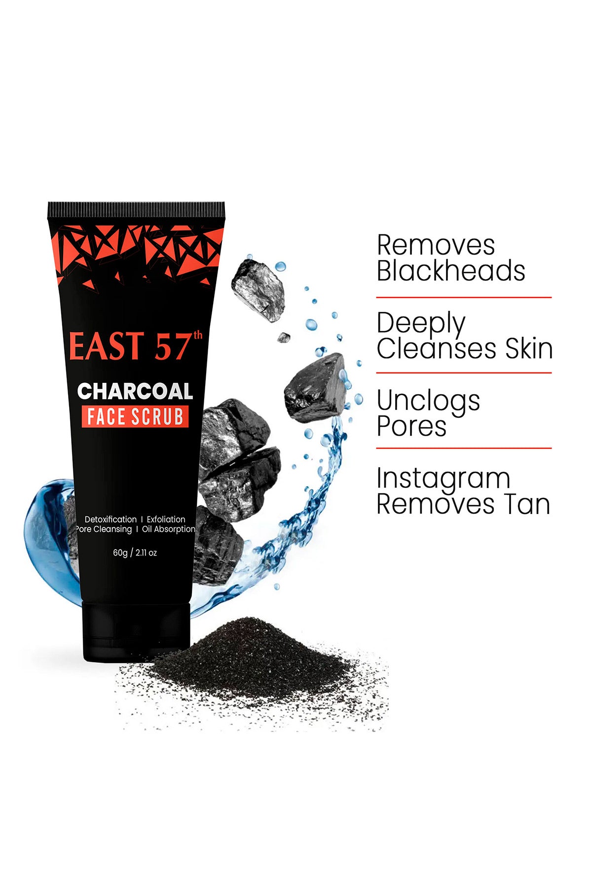 East 57th Charcoal Face Scrub (60gm)