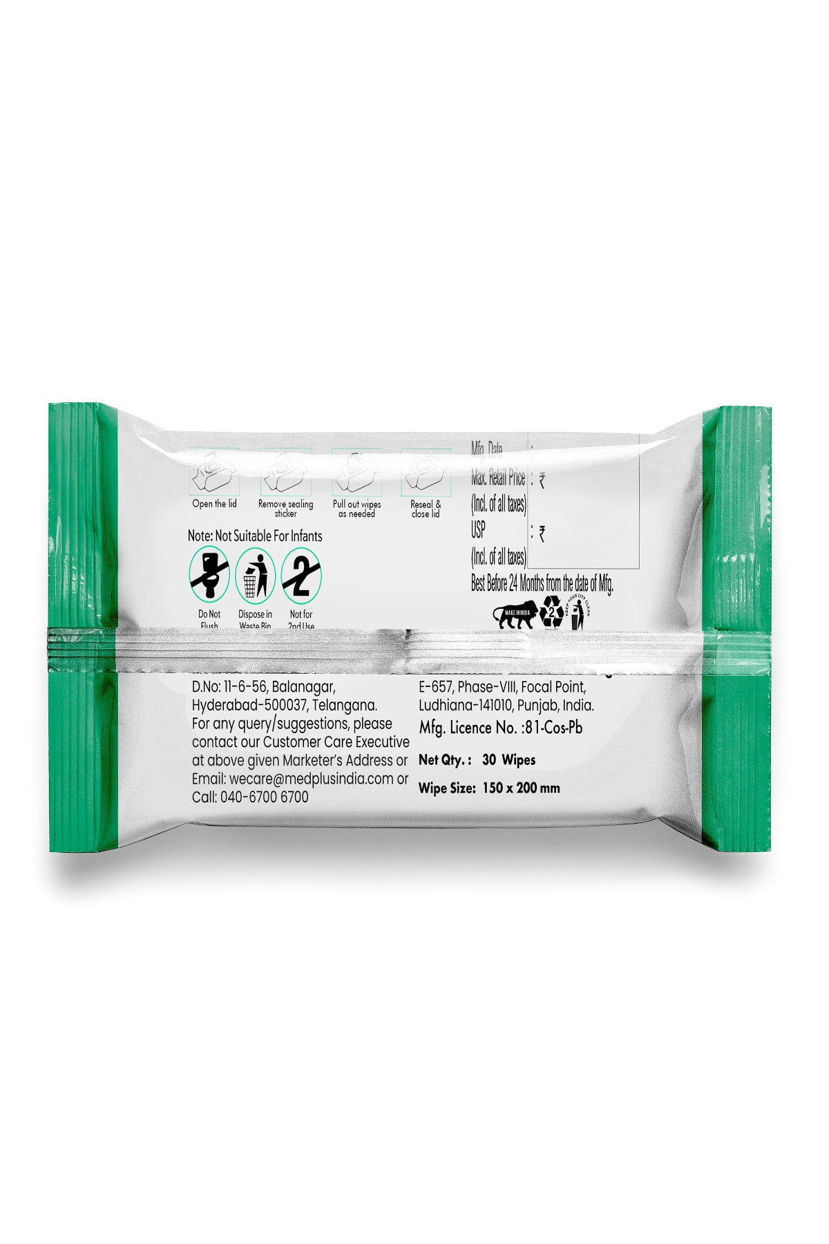 Feel Sure Gentle Cleansing Personal Wipes 30s