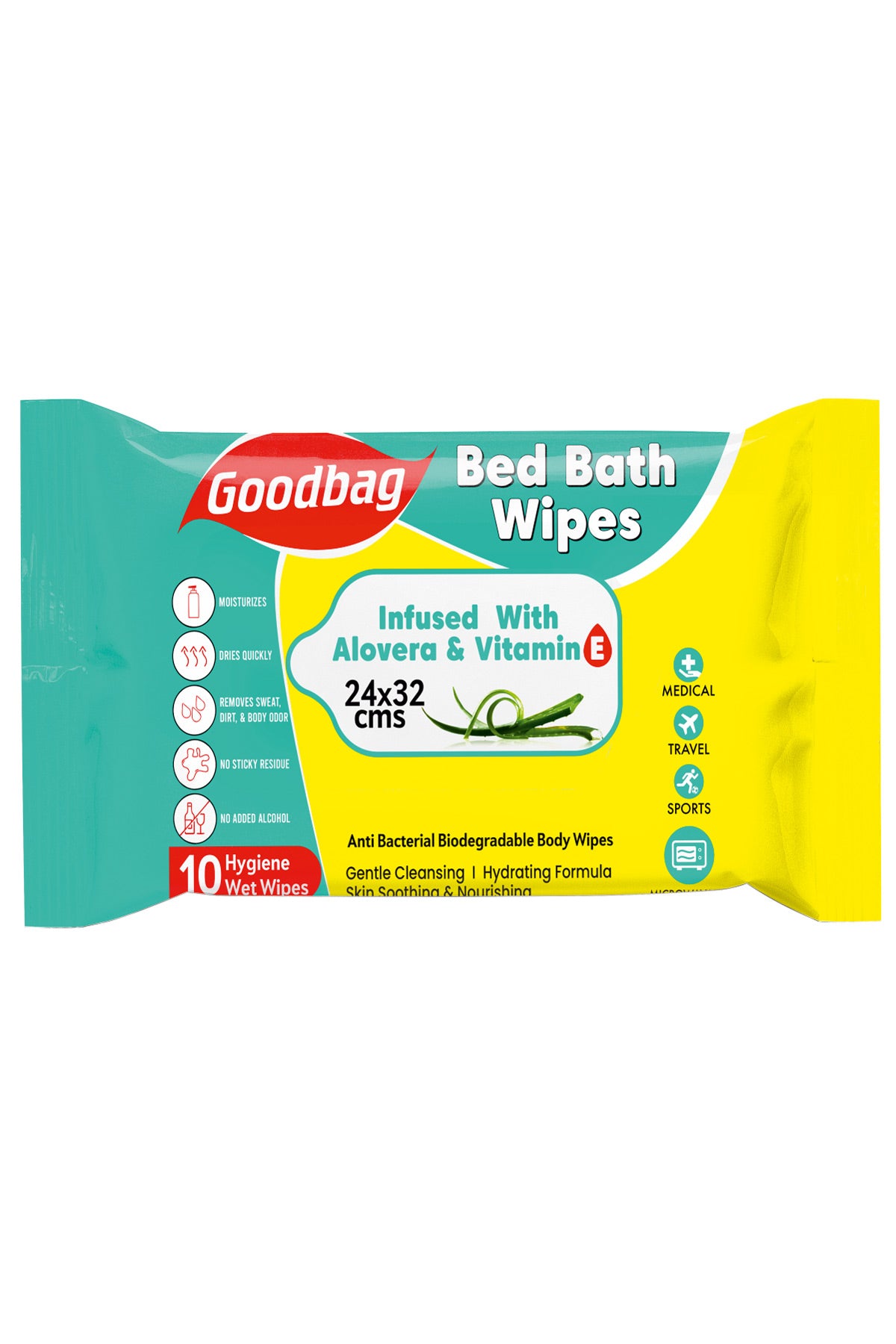 Goodbag Refreshing Adult Bed Bath Wipes