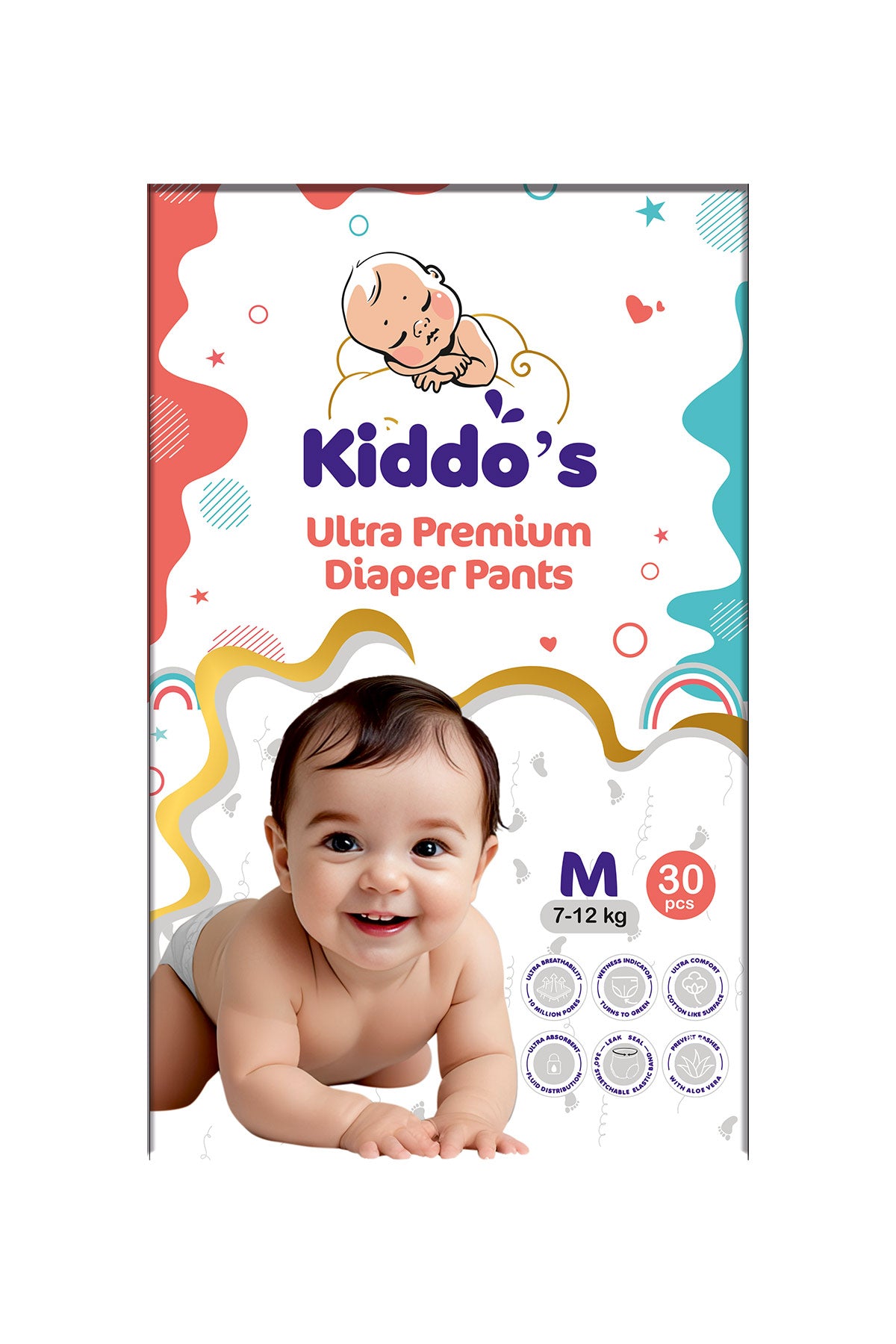 Kiddos Ultra Premium Baby Diaper Pants M 30s