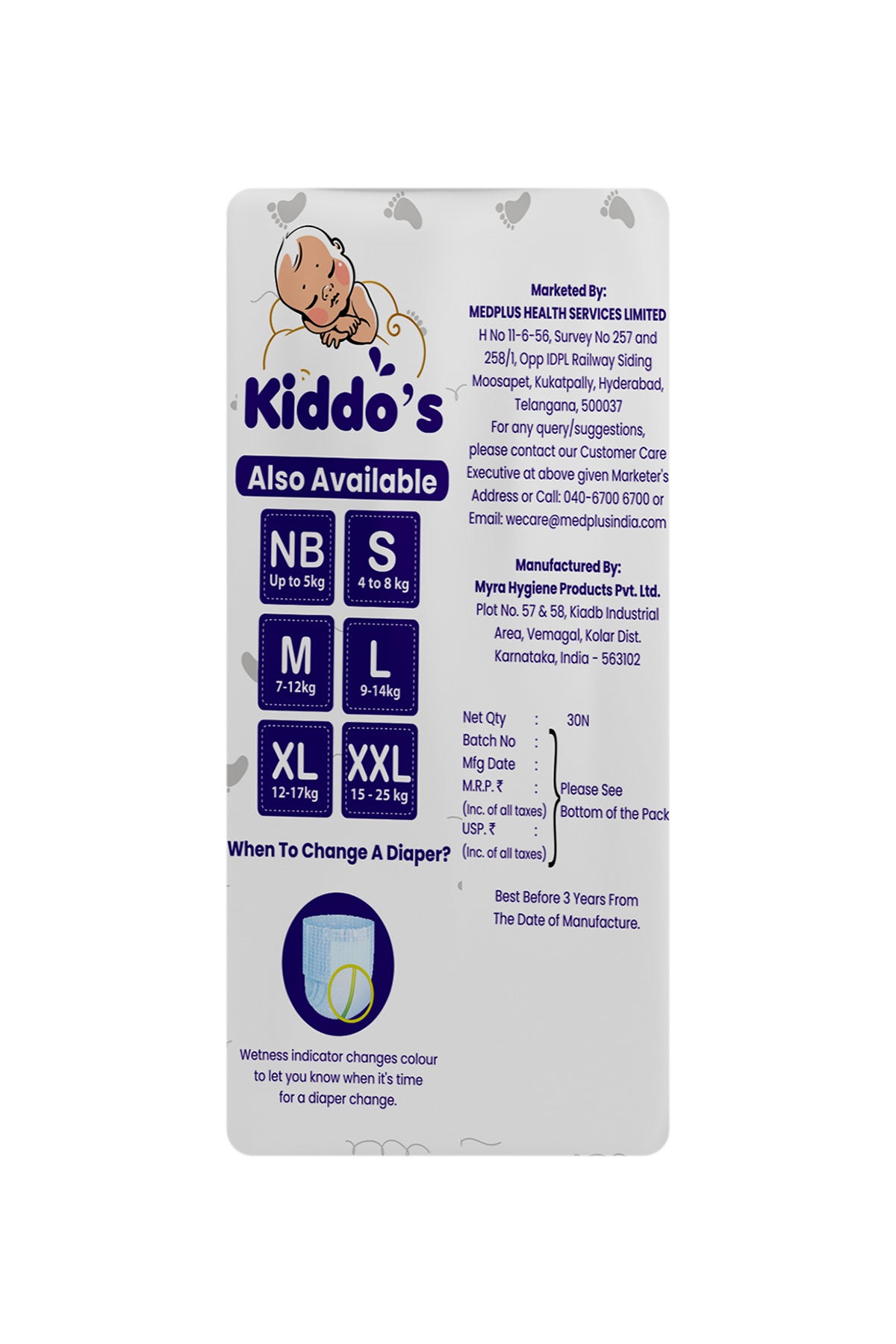 Kiddos Ultra Premium Baby Diaper Pants XL 30s