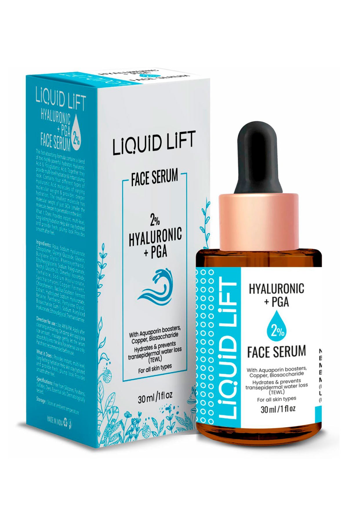 Liquid Lift Hyaluronic Acid + 2% PGA Face Serum (30ml)
