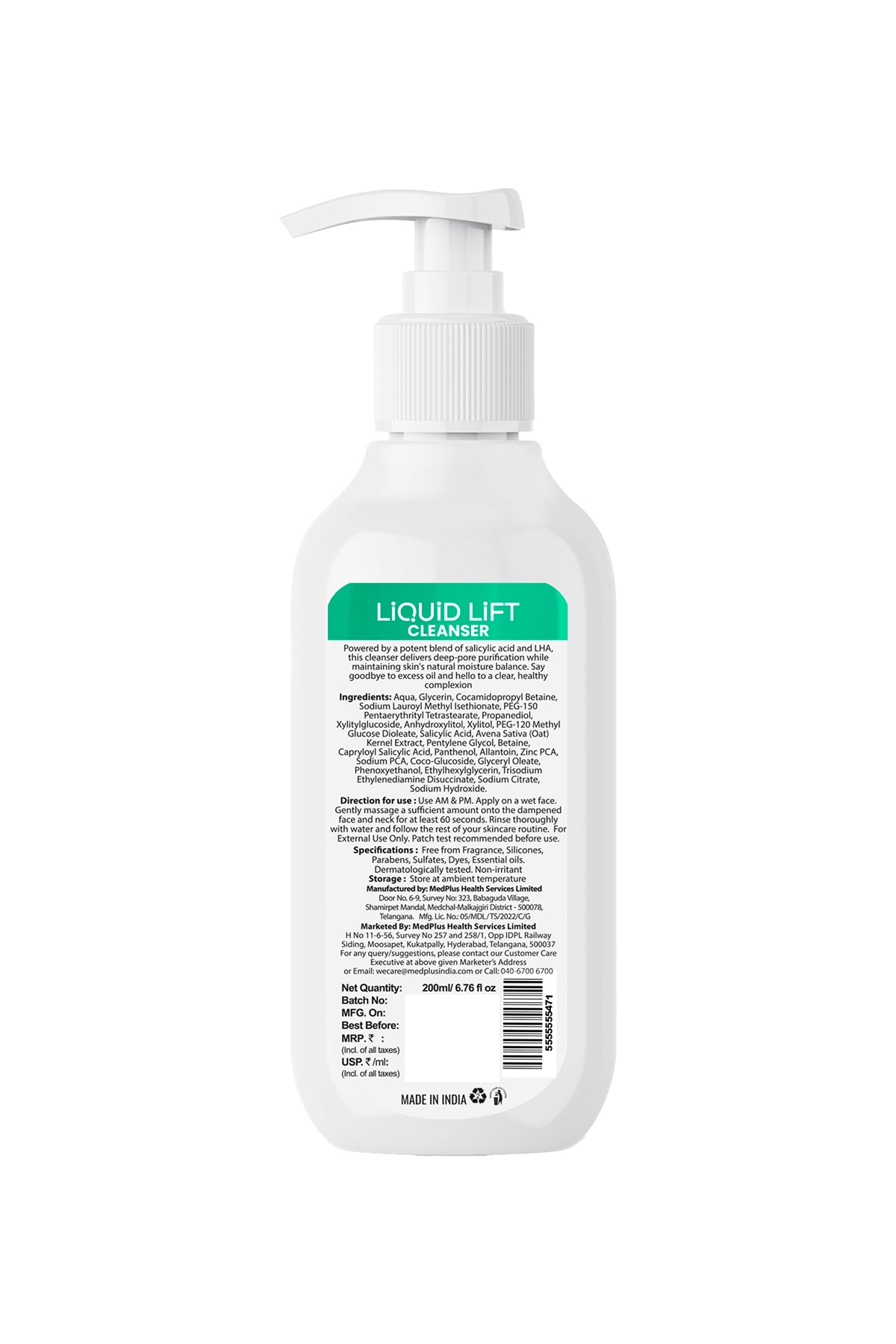 Liquid Lift Salicylic Acid + LHA 2% Cleanser (200ml)