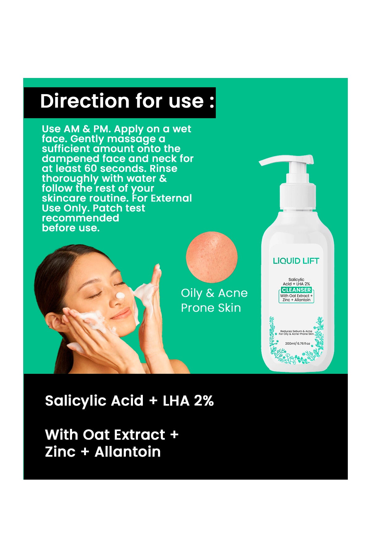 Liquid Lift Salicylic Acid + LHA 2% Cleanser (200ml)