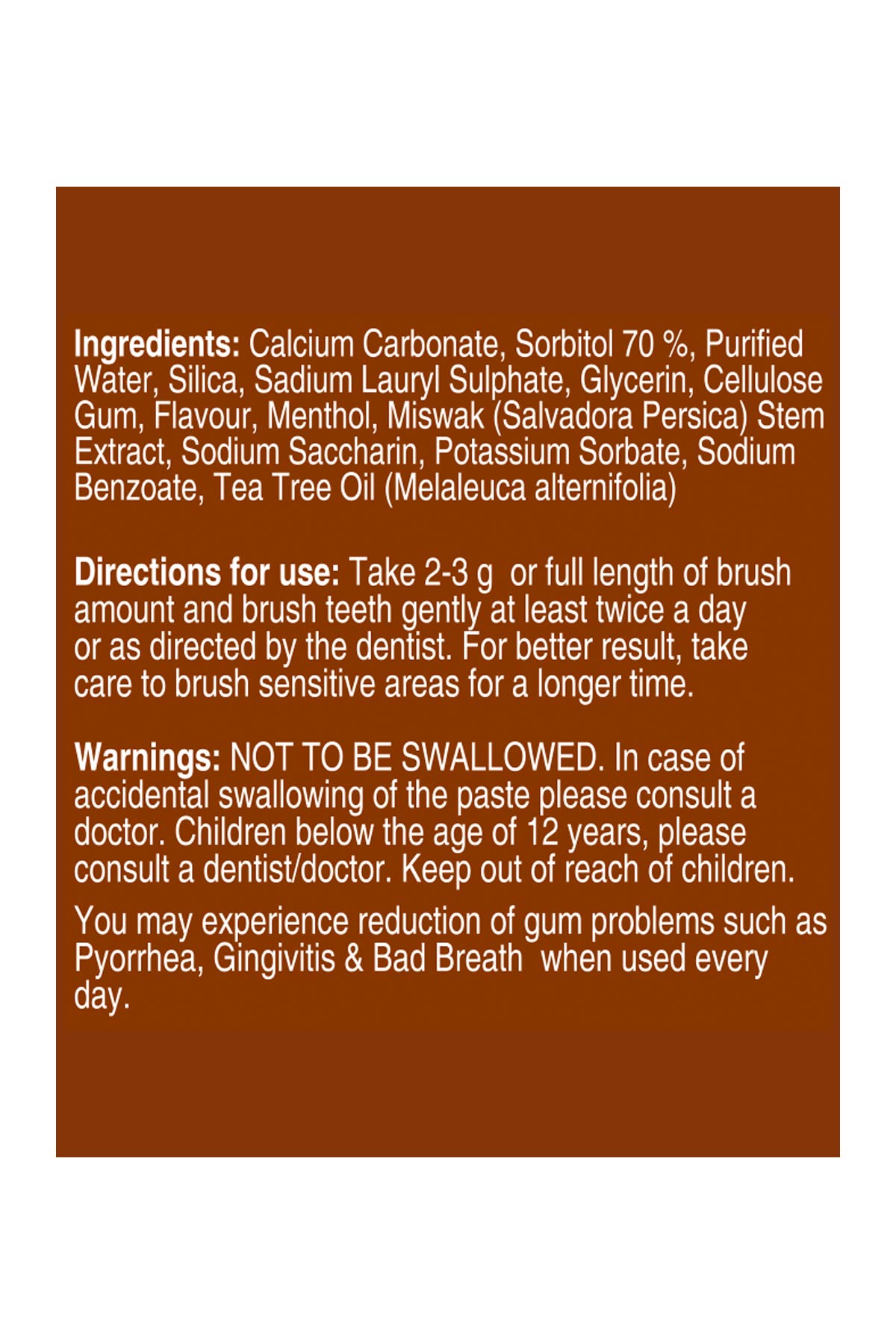 Swirls Herbal Shield Toothpaste (100gm)