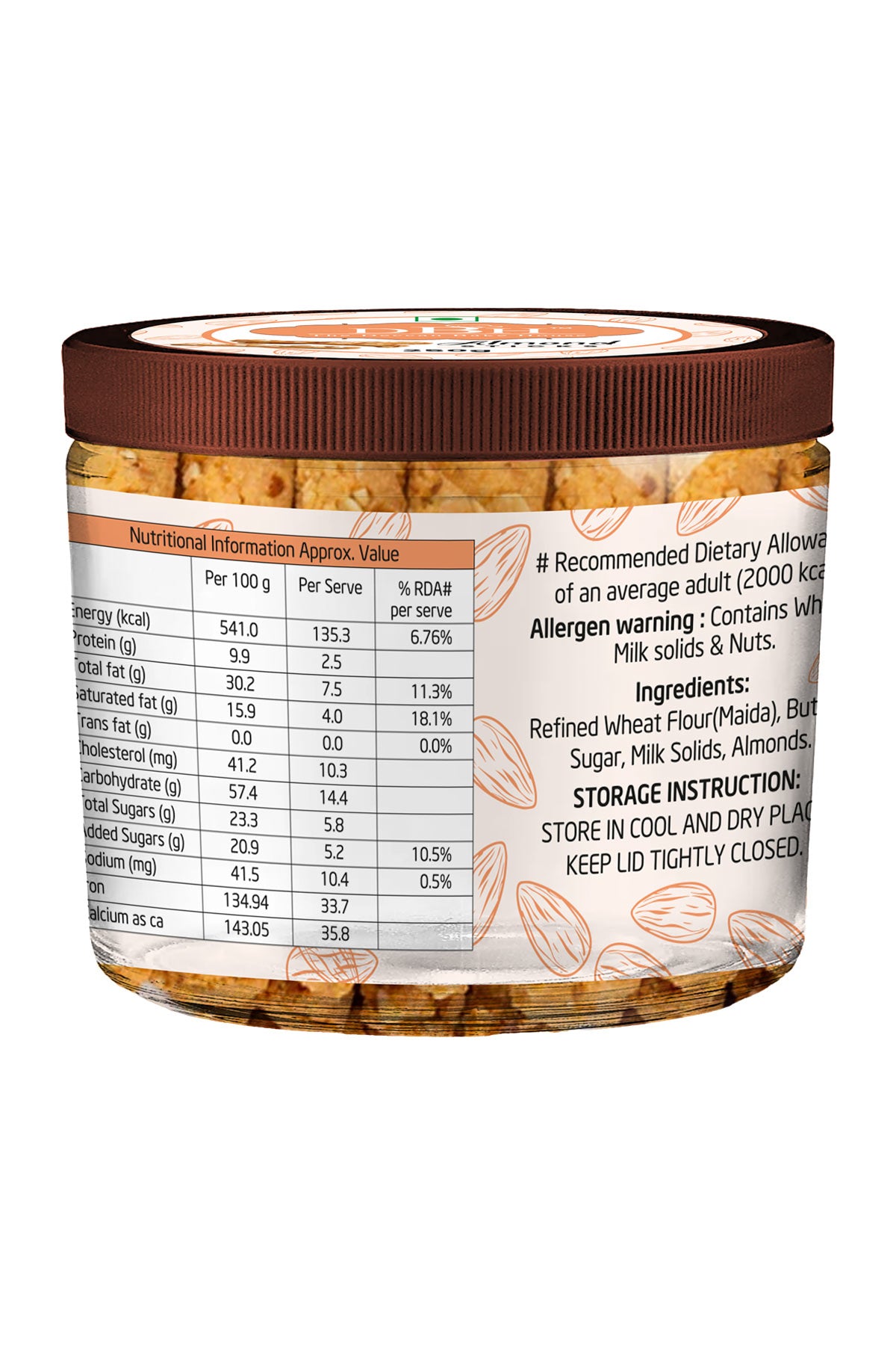 DBH Almond Sticks (250gm)