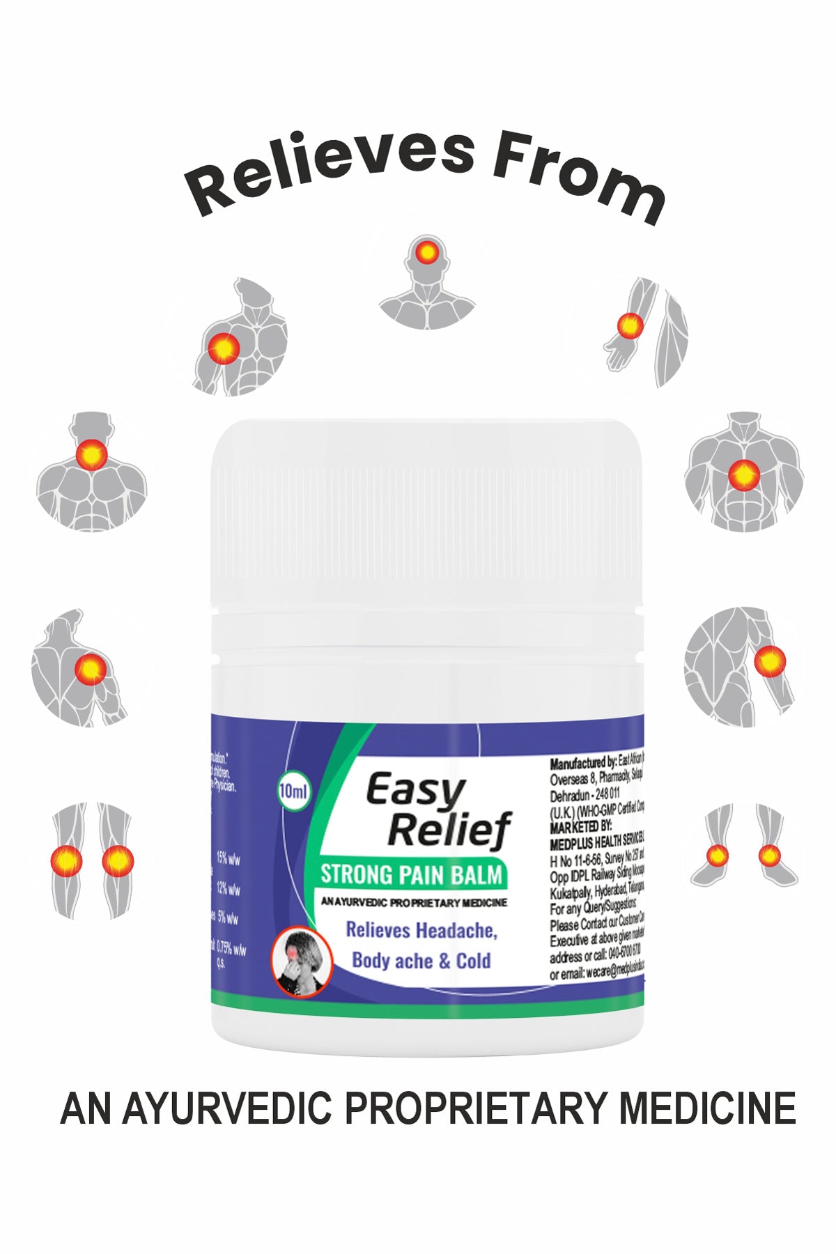 Easy Relief Strong Pain Balm Oint (10gm)