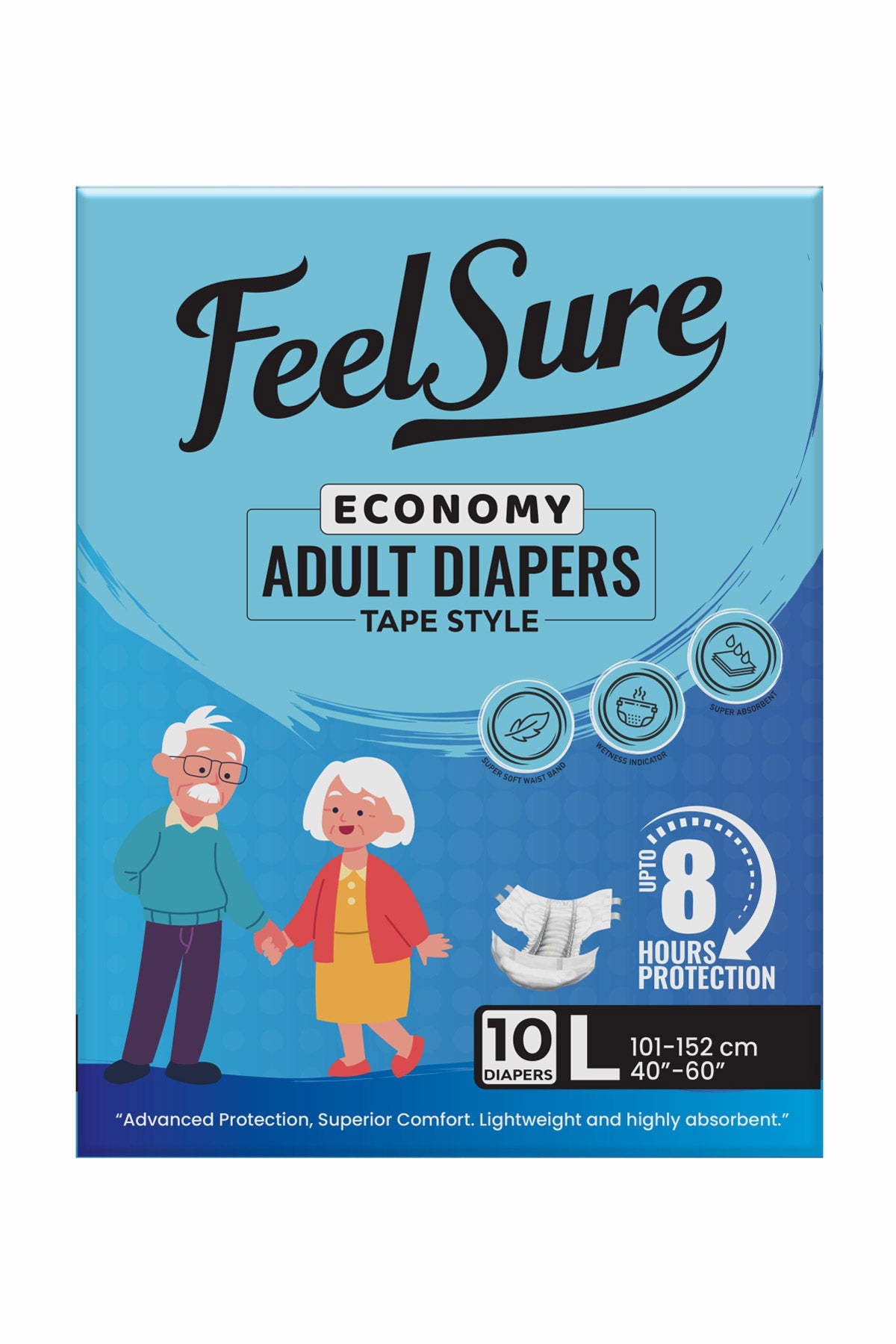 Feelsure Economy Diapers Tape Type L 10s