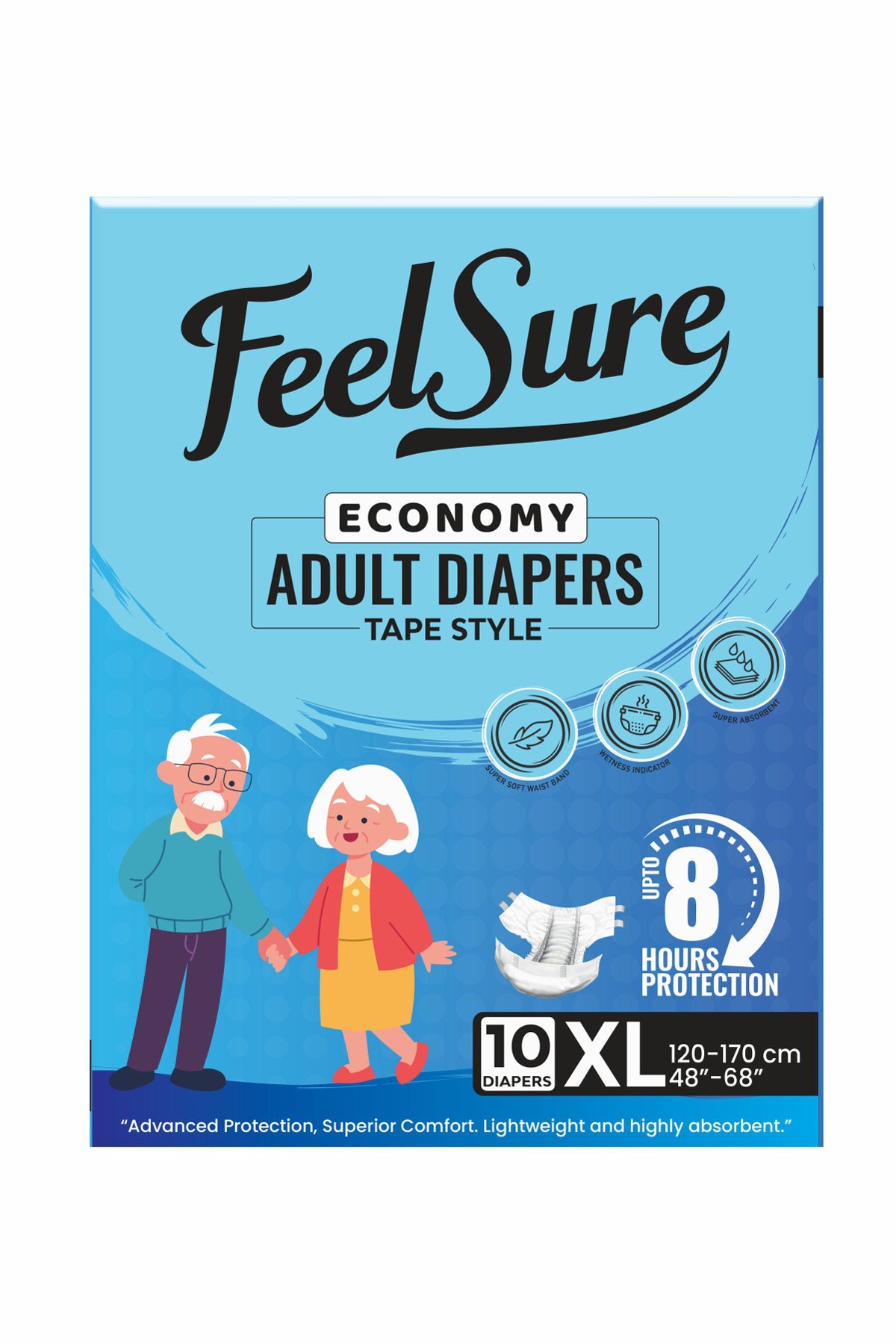Feelsure Economy Diapers Tape Type XL 10s