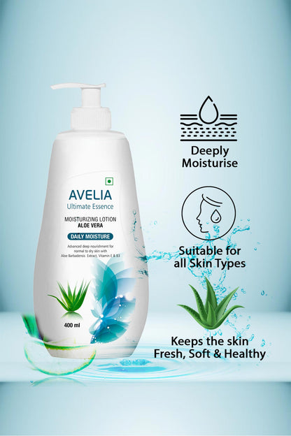 Avelia Aloe Vera Moisturizing Lotion - AloeVera (400ml)