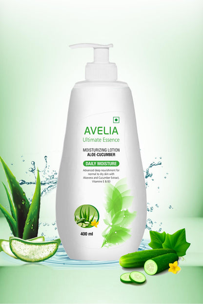 Avelia Aloe Vera  Moisturizing Lotion - Cucumber (400ml)