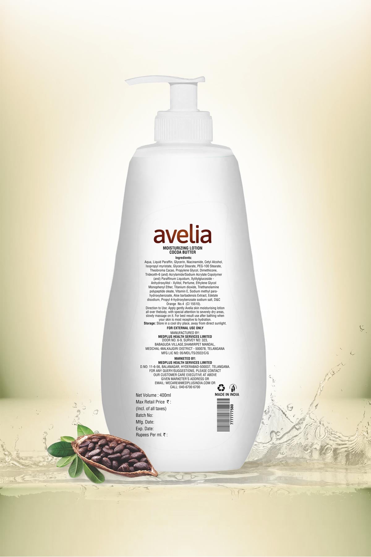 Avelia Cocoa Butter Moisturizing Lotion (400ml)