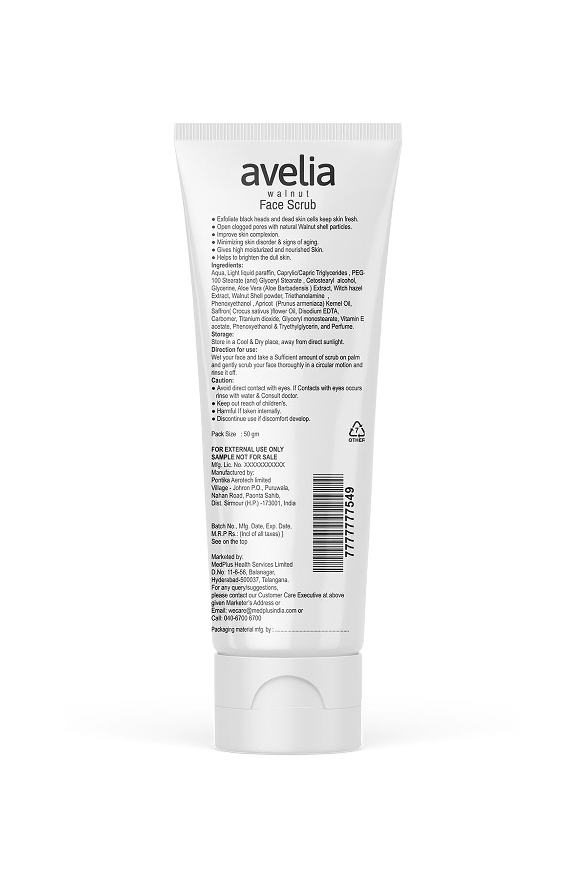 Avelia Walnut Face Scrub (50gm)