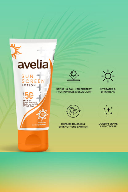 Avelia Sunscreen SPF 50+ Lotion (50ml)