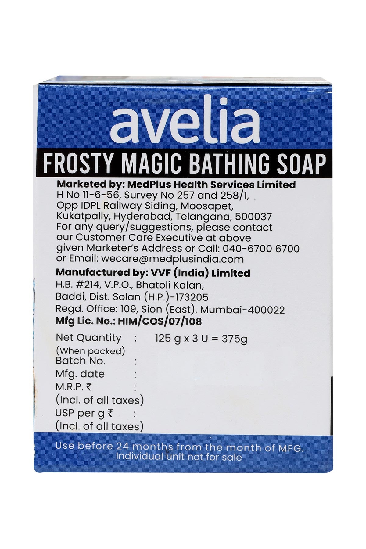 Avelia Frosty Magic Soap (3x125gm)