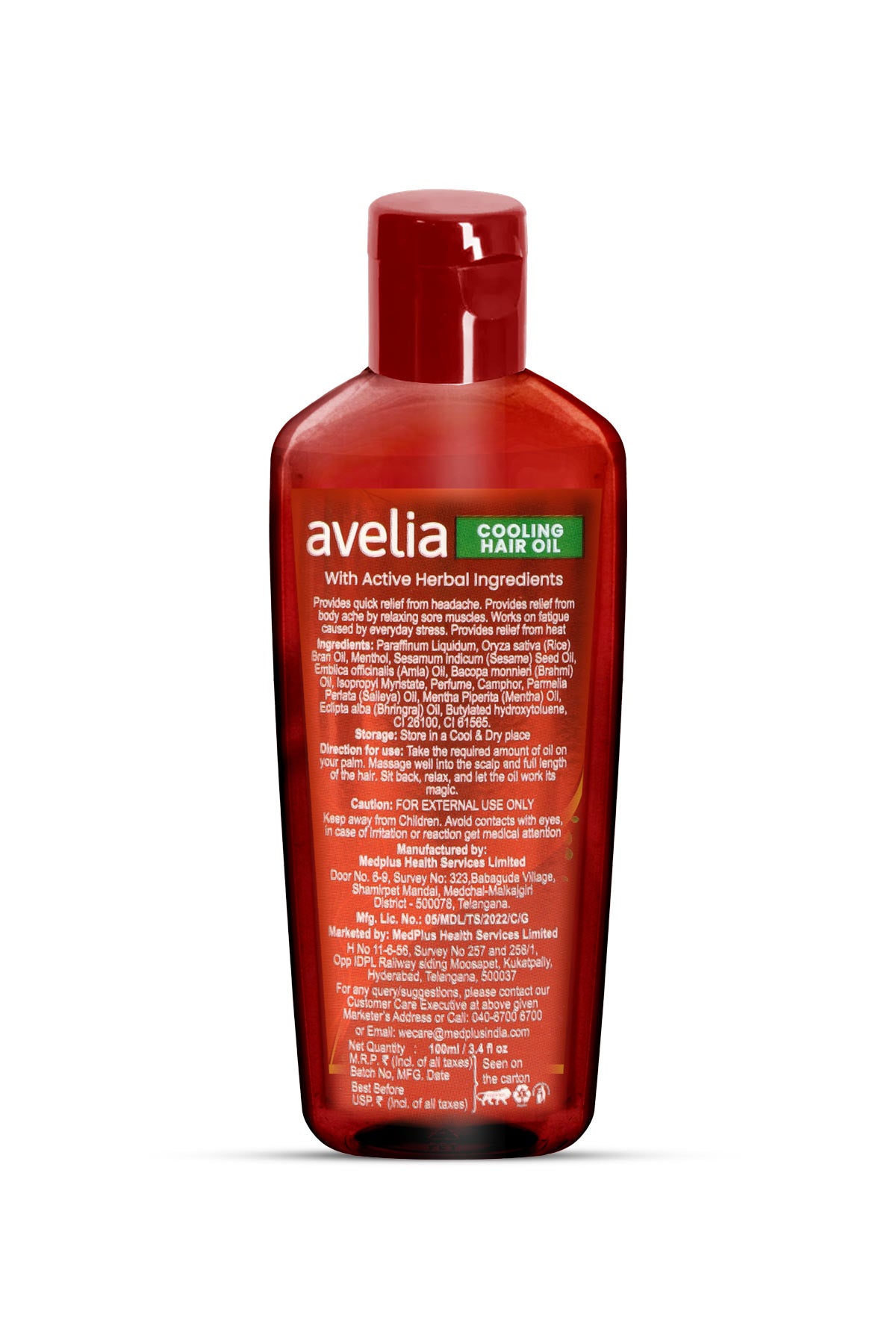 Avelia Cooling Hair Oil (100ml)