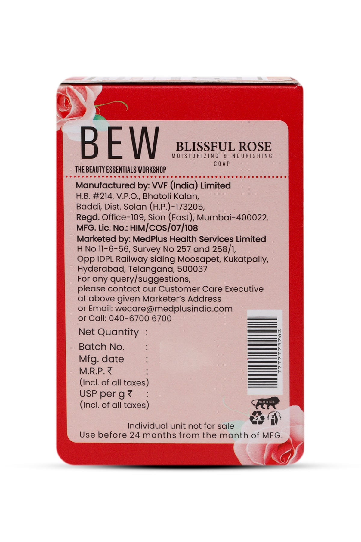 Bew Blissful Rose Soap (3x150gm)