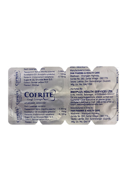 Cofrite Orange Lozenges (Strip of 10)