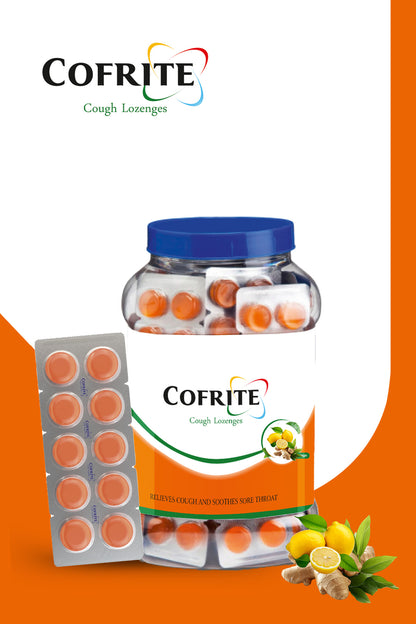 Cofrite Ginger Lemon Lozenges (Strip of 10)