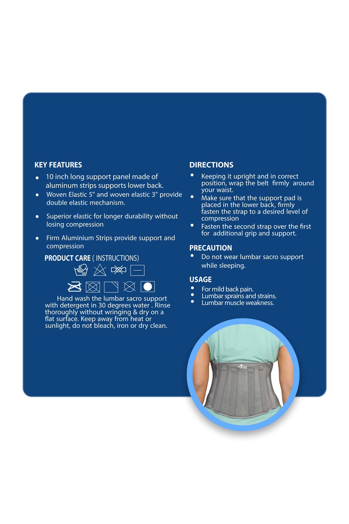 Doqtar Lumbar Sacro Support M