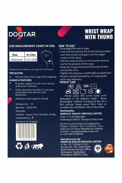 Doqtar Wrist Brace With Thumb-U