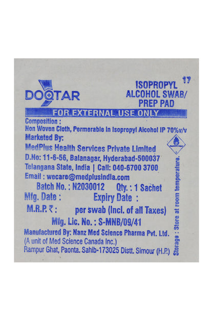 Doqtar Alcohol Swabs