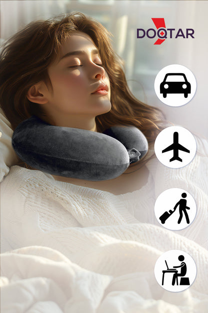 Doqtar Memory Foam Travel Pillow