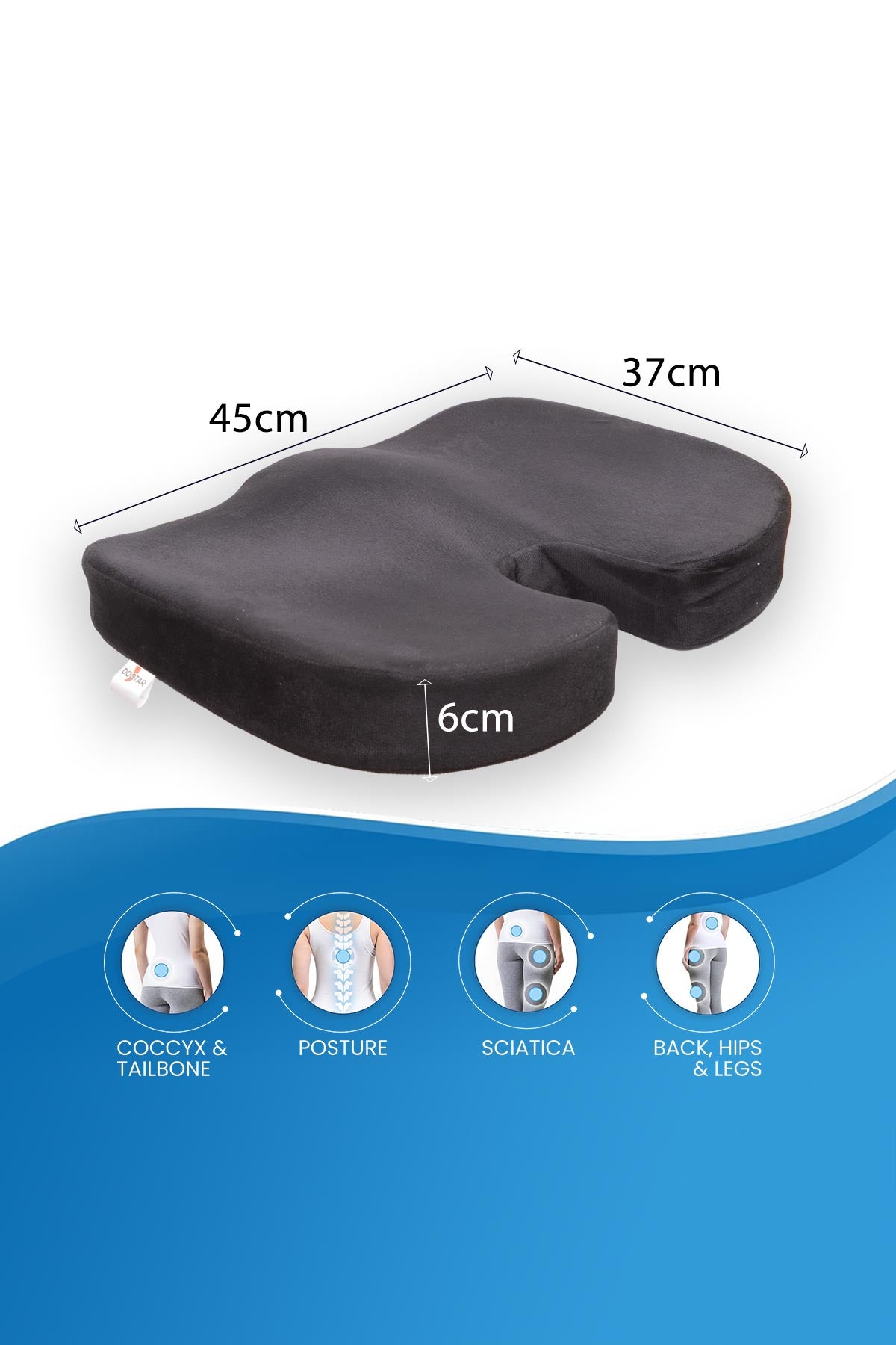 Doqtar Soft Coccyx Cushion-Tailbone Support (Universal) – mavenspick