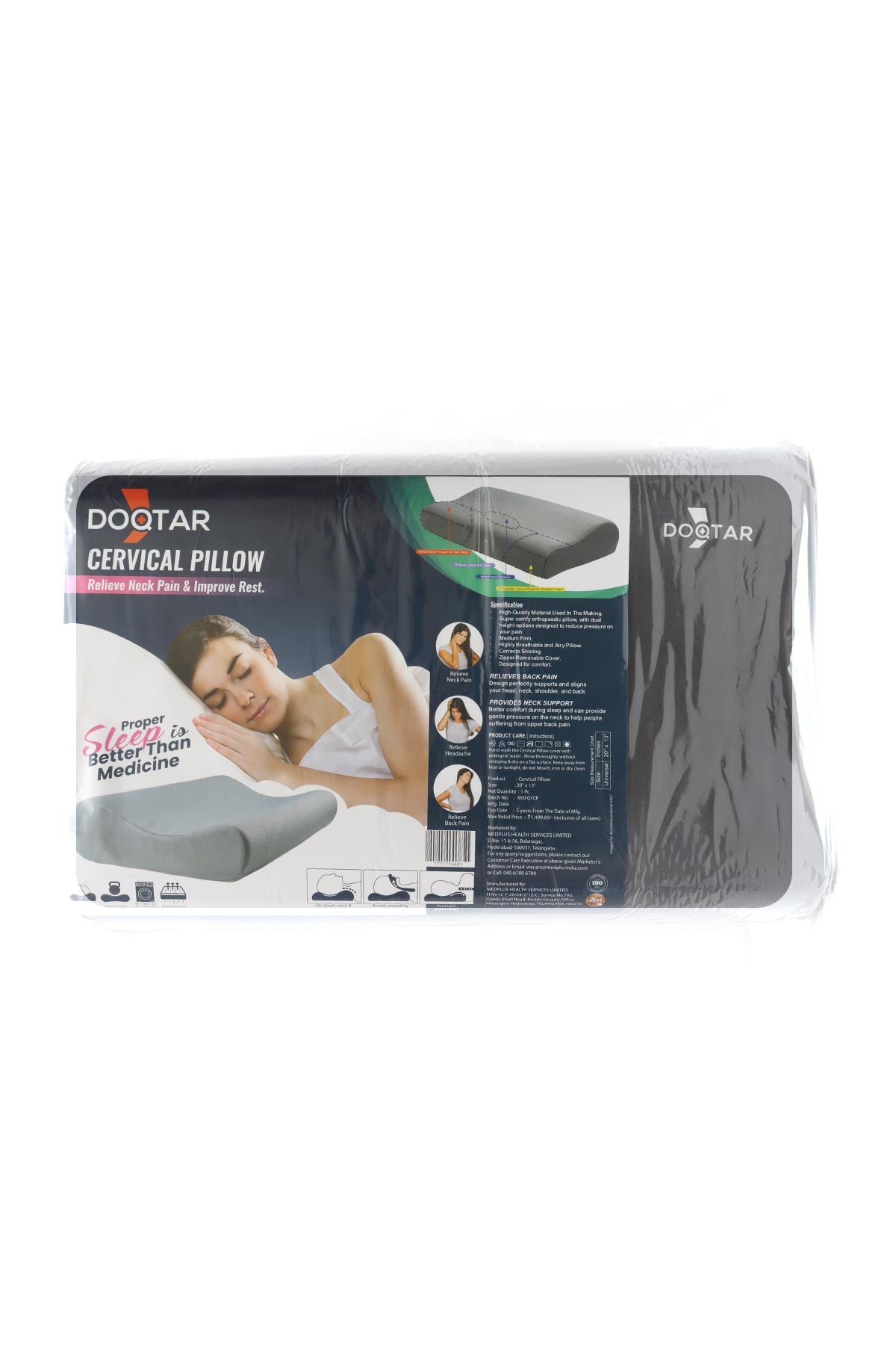 Doqtar Contoured Cervical Pillow Universal Size