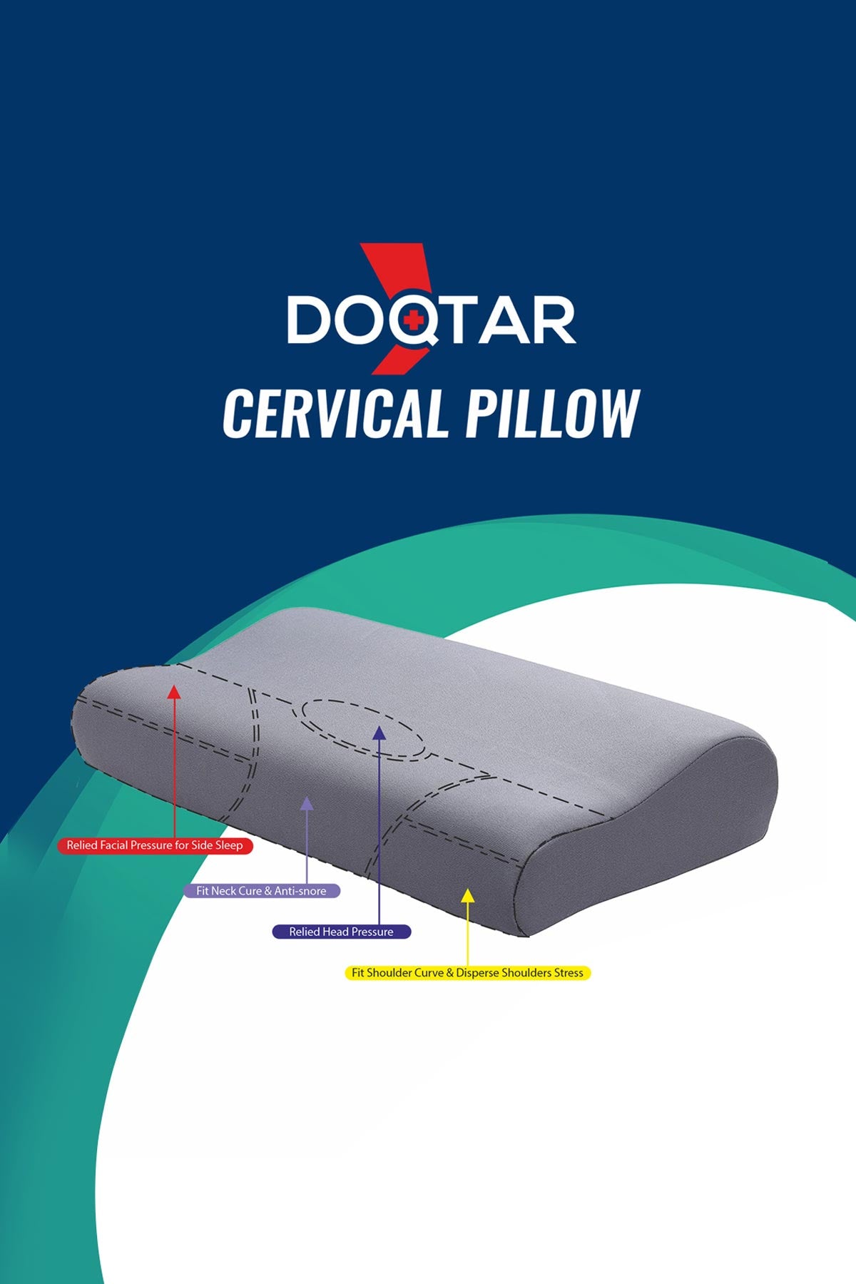 Doqtar Contoured Cervical Pillow Universal Size