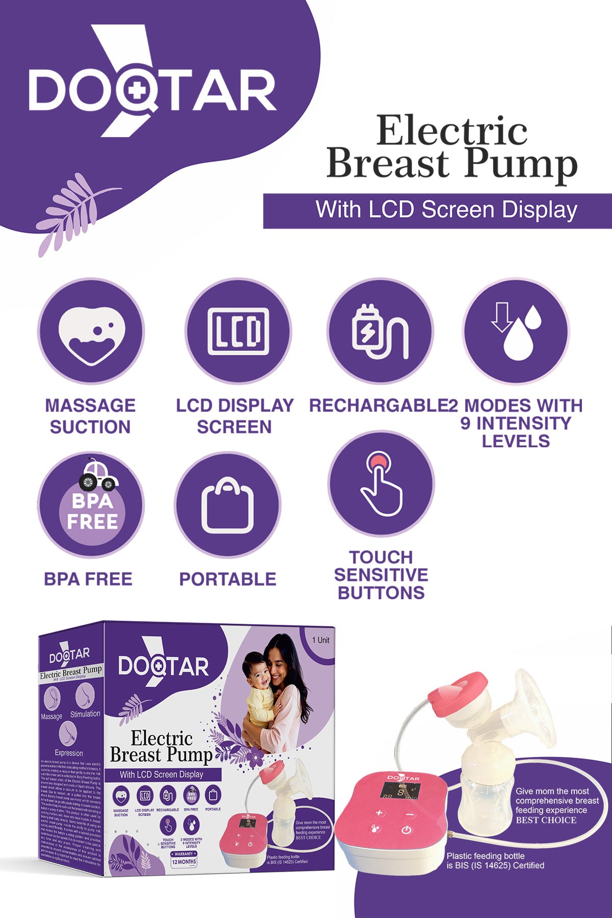 Doqtar Electric Breast Pump