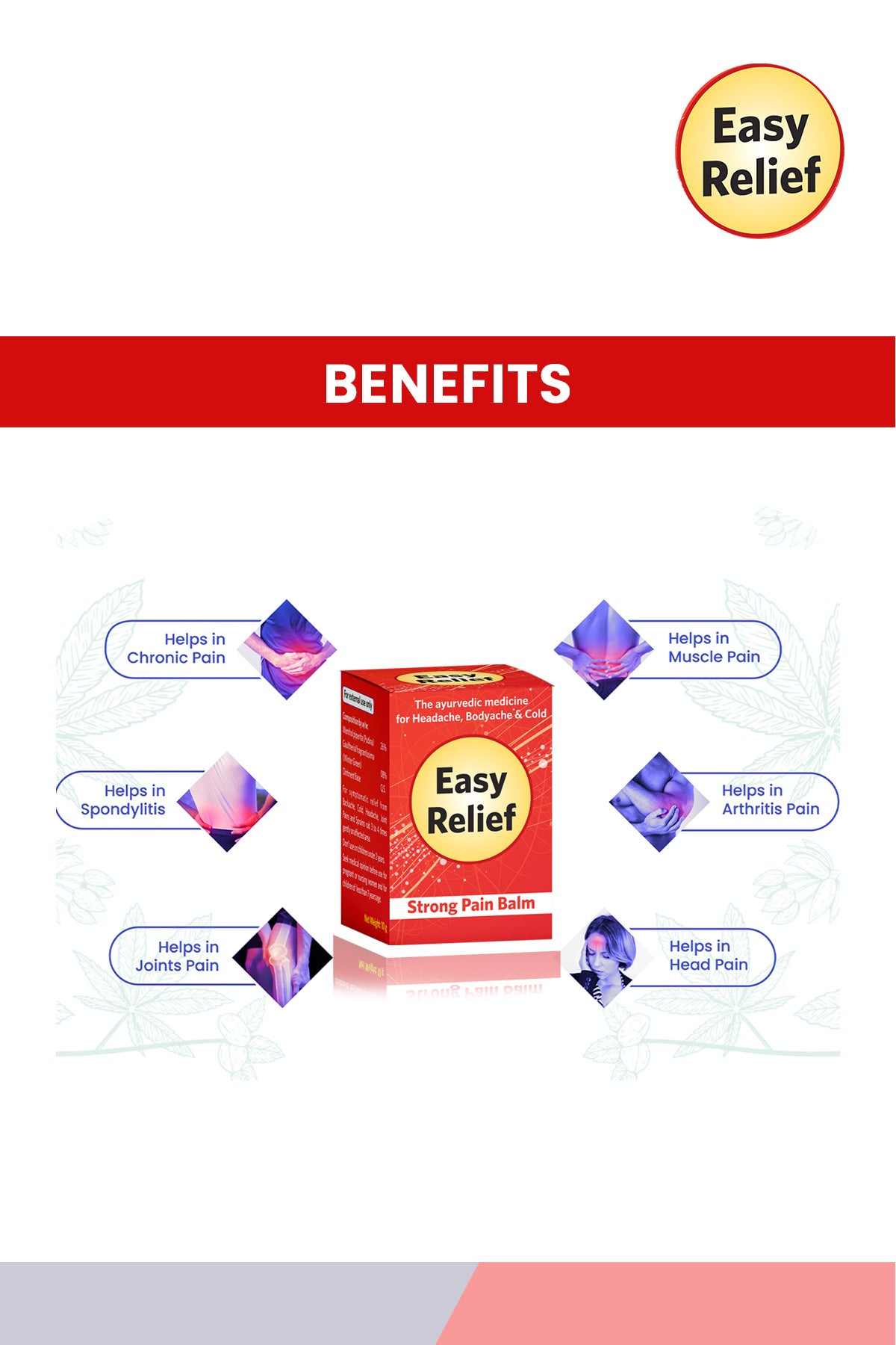 Easy Relief Strong Pain Balm Oint (10gm)