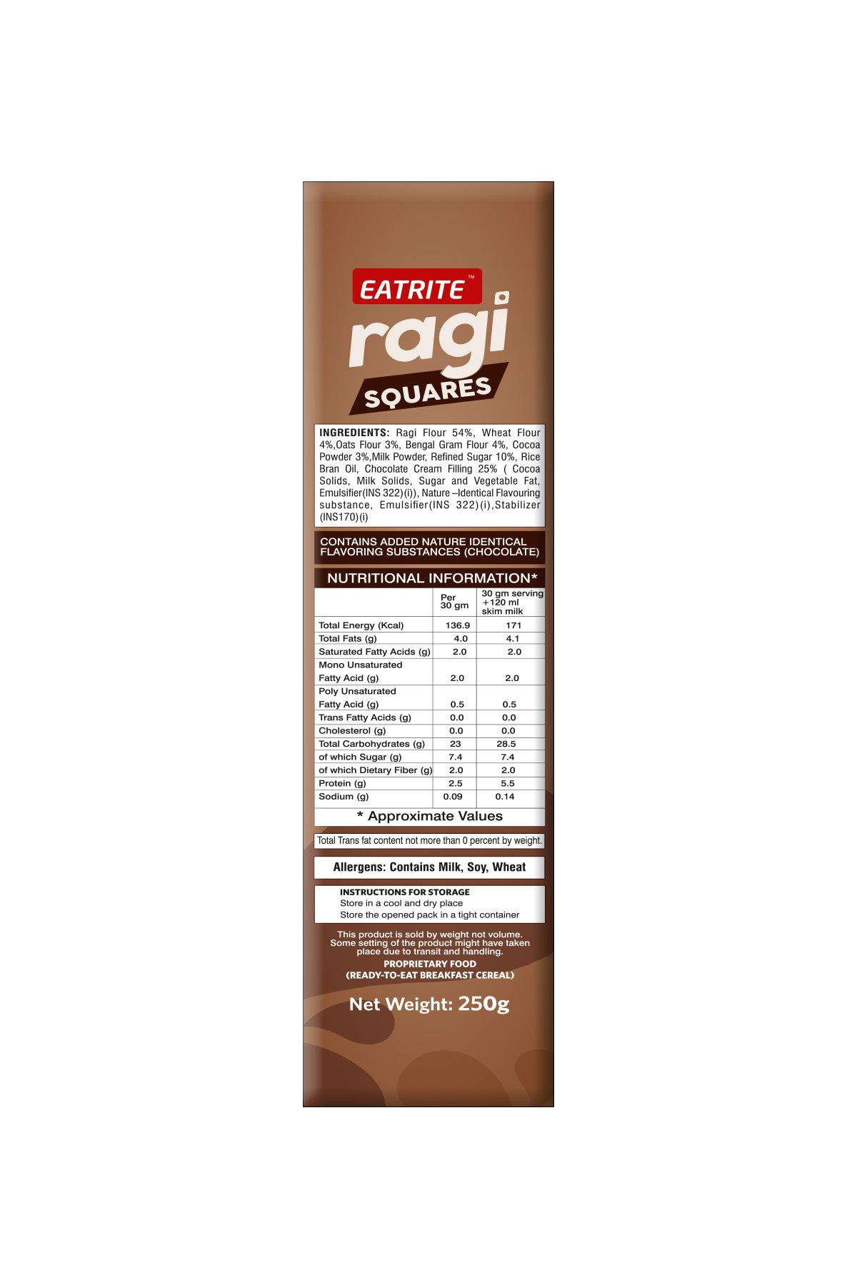 Eatrite Ragifills Chocolate (250gm)