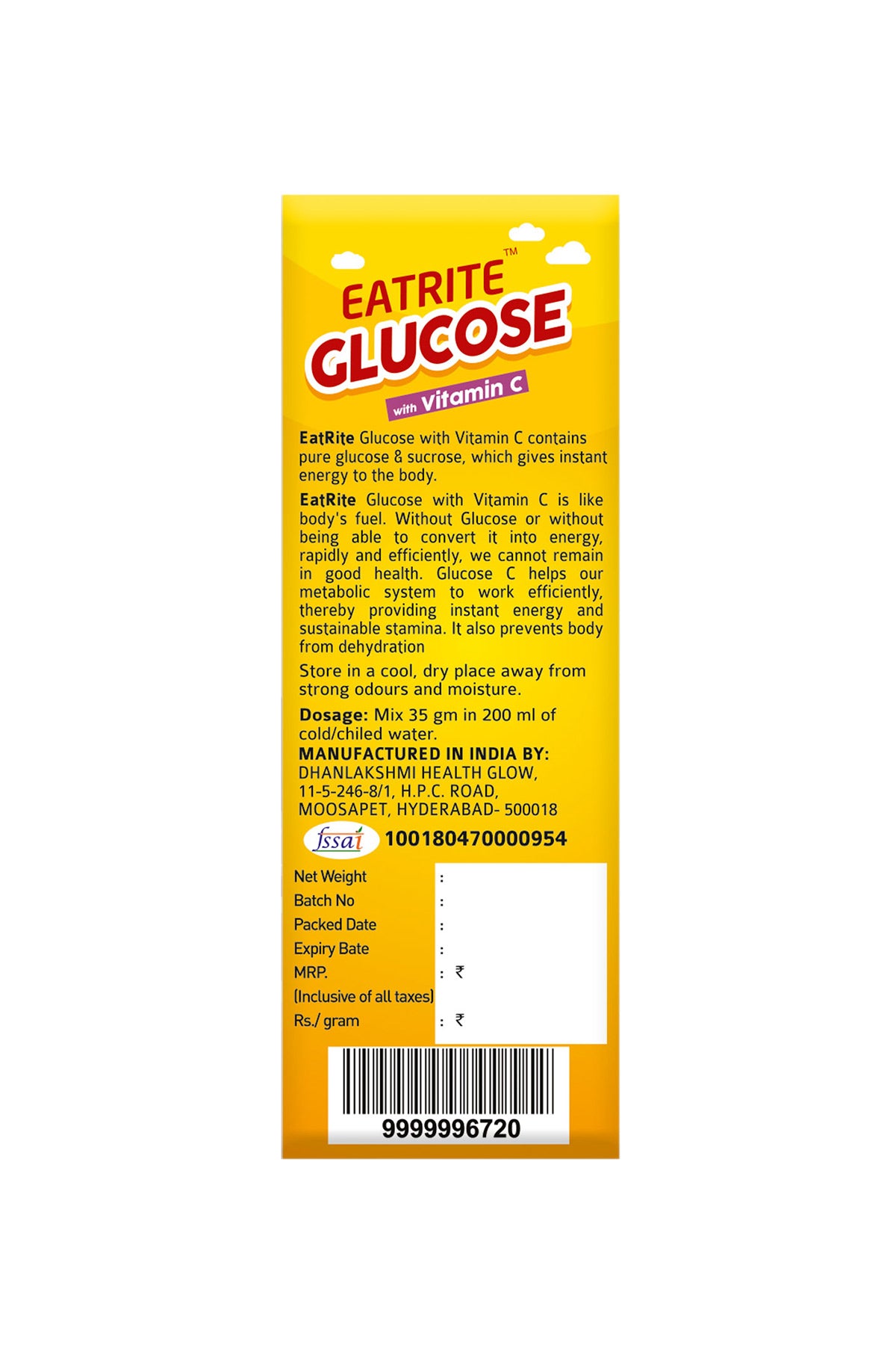 Eatrite Glucose Vit. C Orange (100gm)