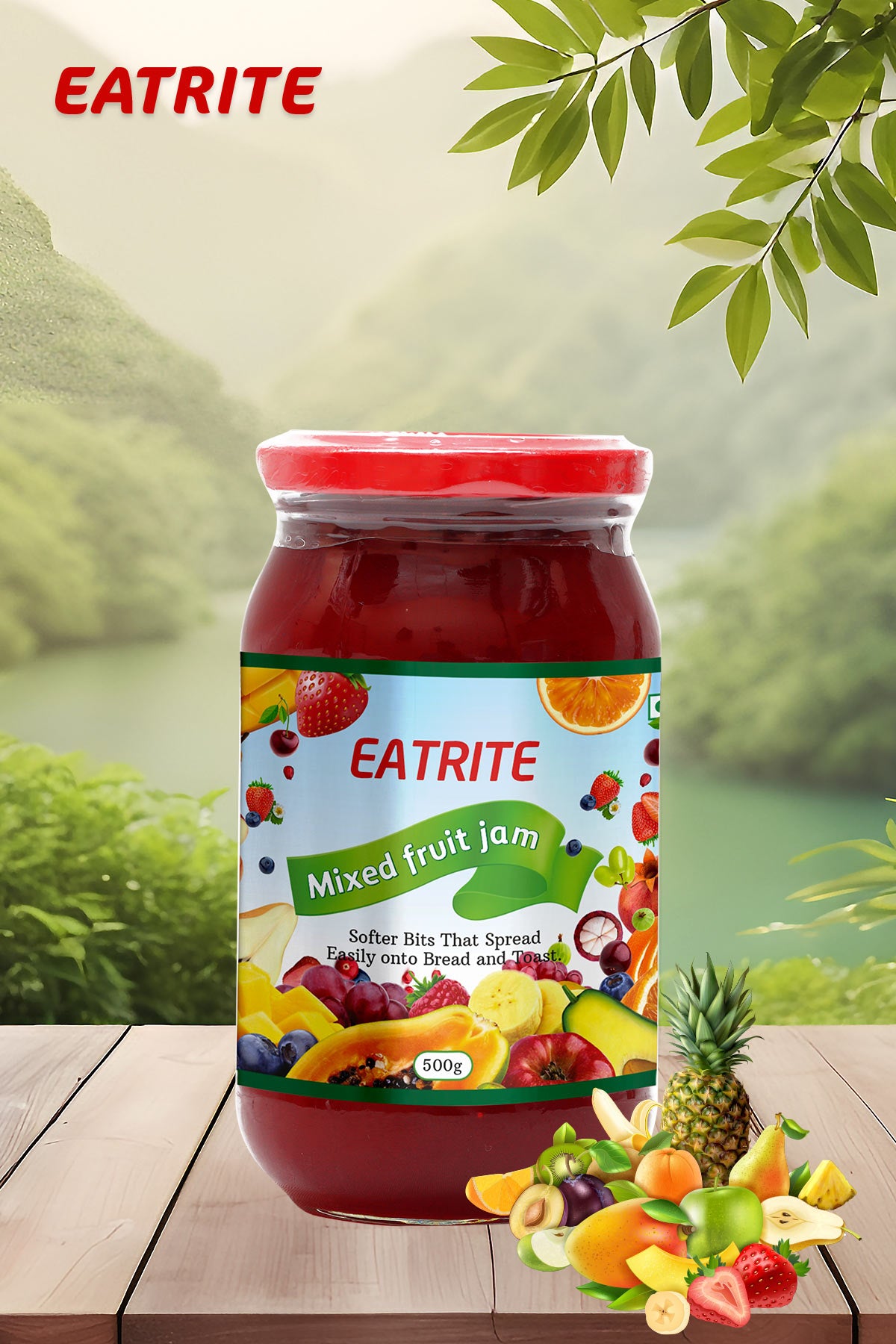 Eatrite Mixed Fruit Jam Jar (500gm)