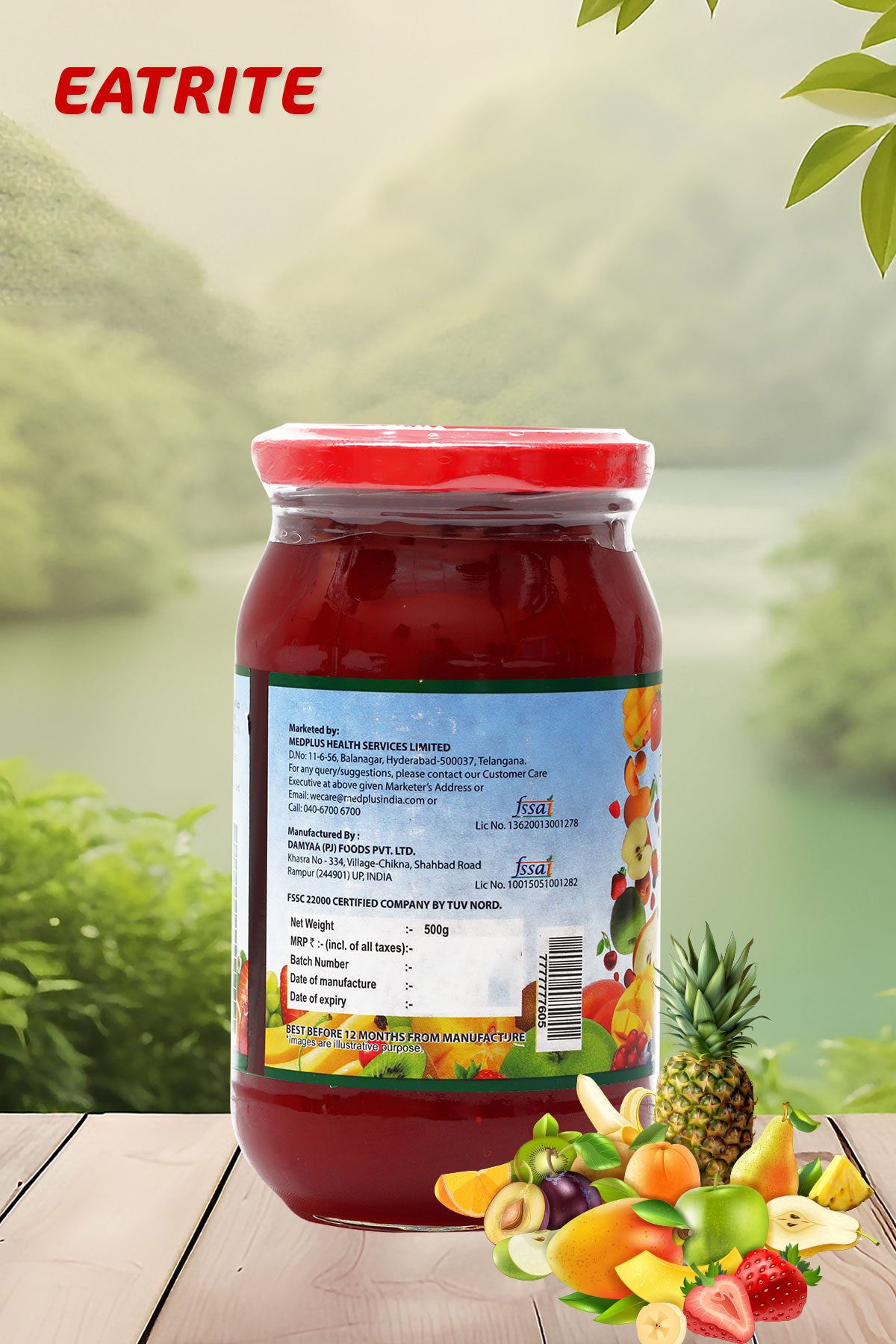Eatrite Mixed Fruit Jam Jar (500gm) – mavenspick