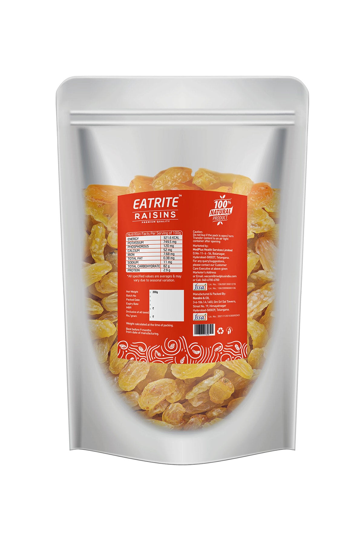 Eatrite Raisins (200gm)
