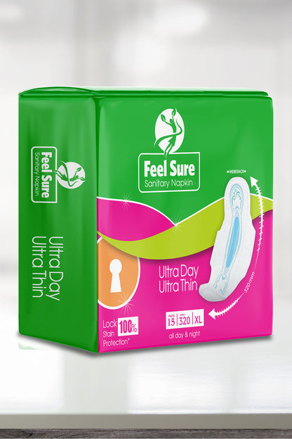 Feel Sure Ultra Thin Sanitary Napkins  XL 15s