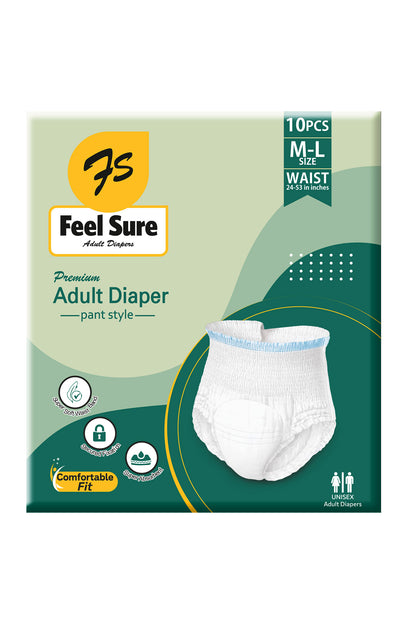 Feelsure Premium Adult Diaper Pants M/L 10s