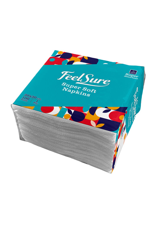 Feel Sure Paper Napkin 30x30cm (1 Ply, 100 Pulls)
