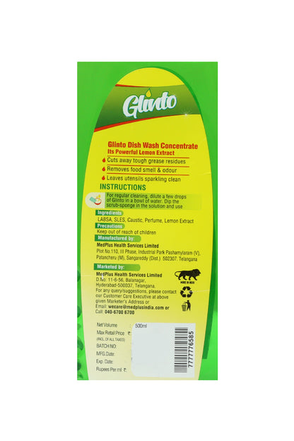 Glinto Dish Wash Liquid (500ml) - Normal