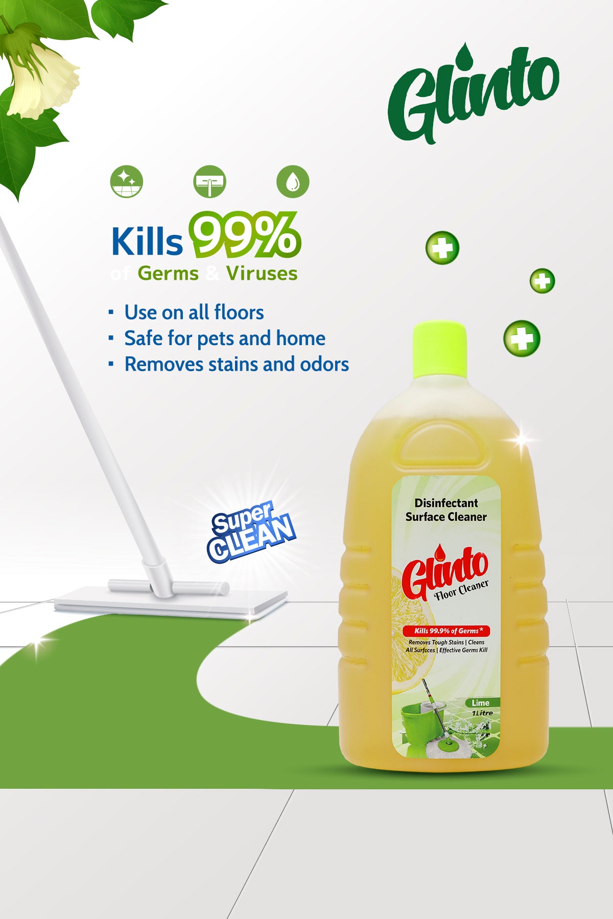 Glinto Floor Cleaner Lime (1 liter)