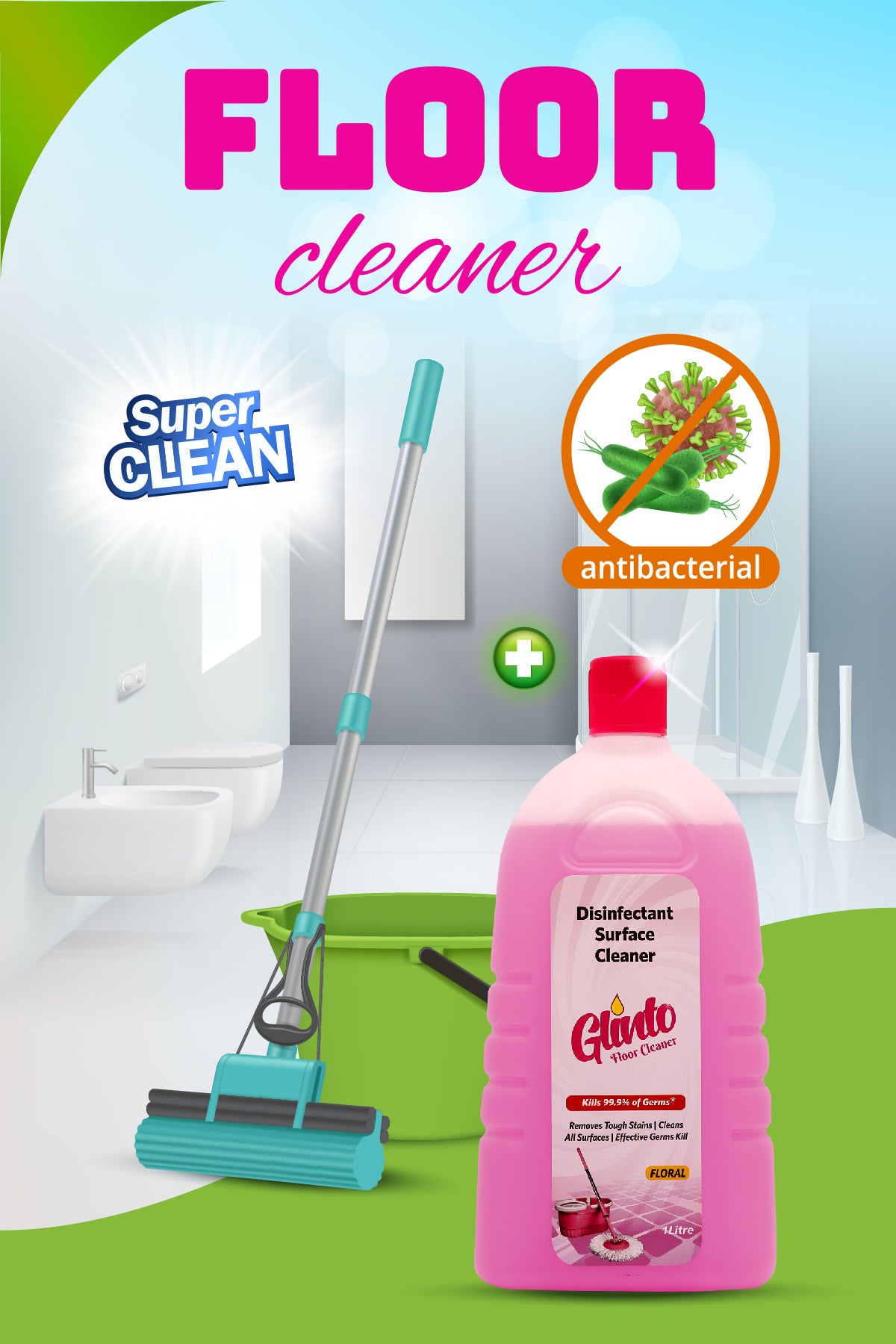 Glinto Floor Cleaner Floral (1 liter)