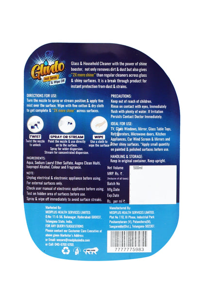 Glinto Glass Cleaner Spray (500ml)