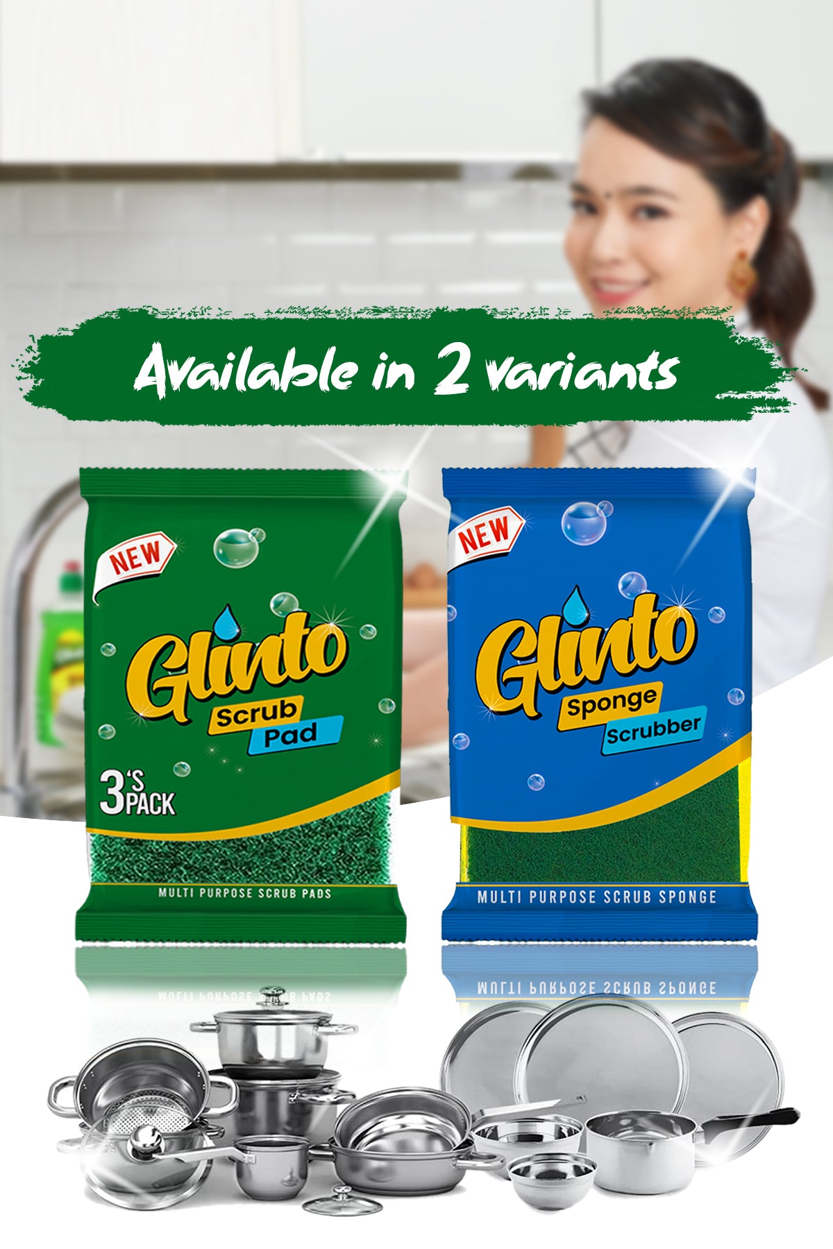 Glinto Scrub Pads 3s