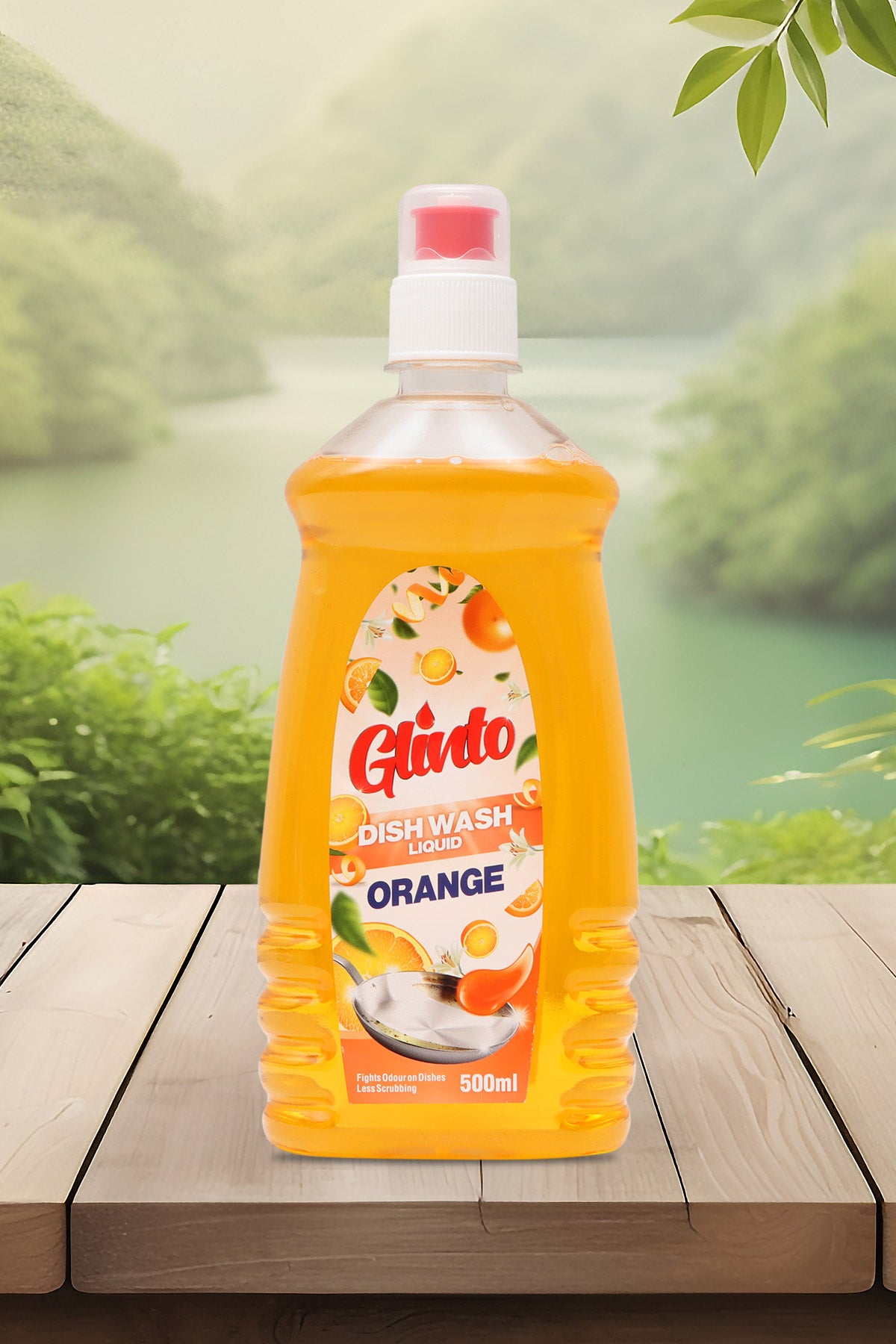 Glinto Dish Wash Orange Liquid (500ml)