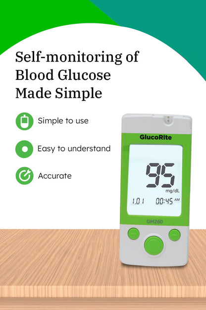 Glucorite Blood Glucose Monitoring System Gm-260