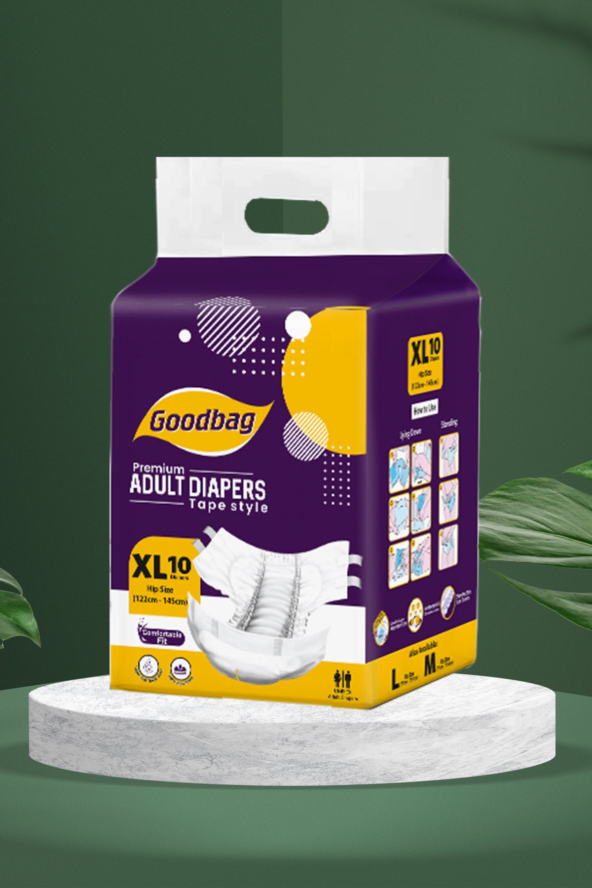 Goodbag Premium Adult Diapers Tape Type XL 10s – mavenspick