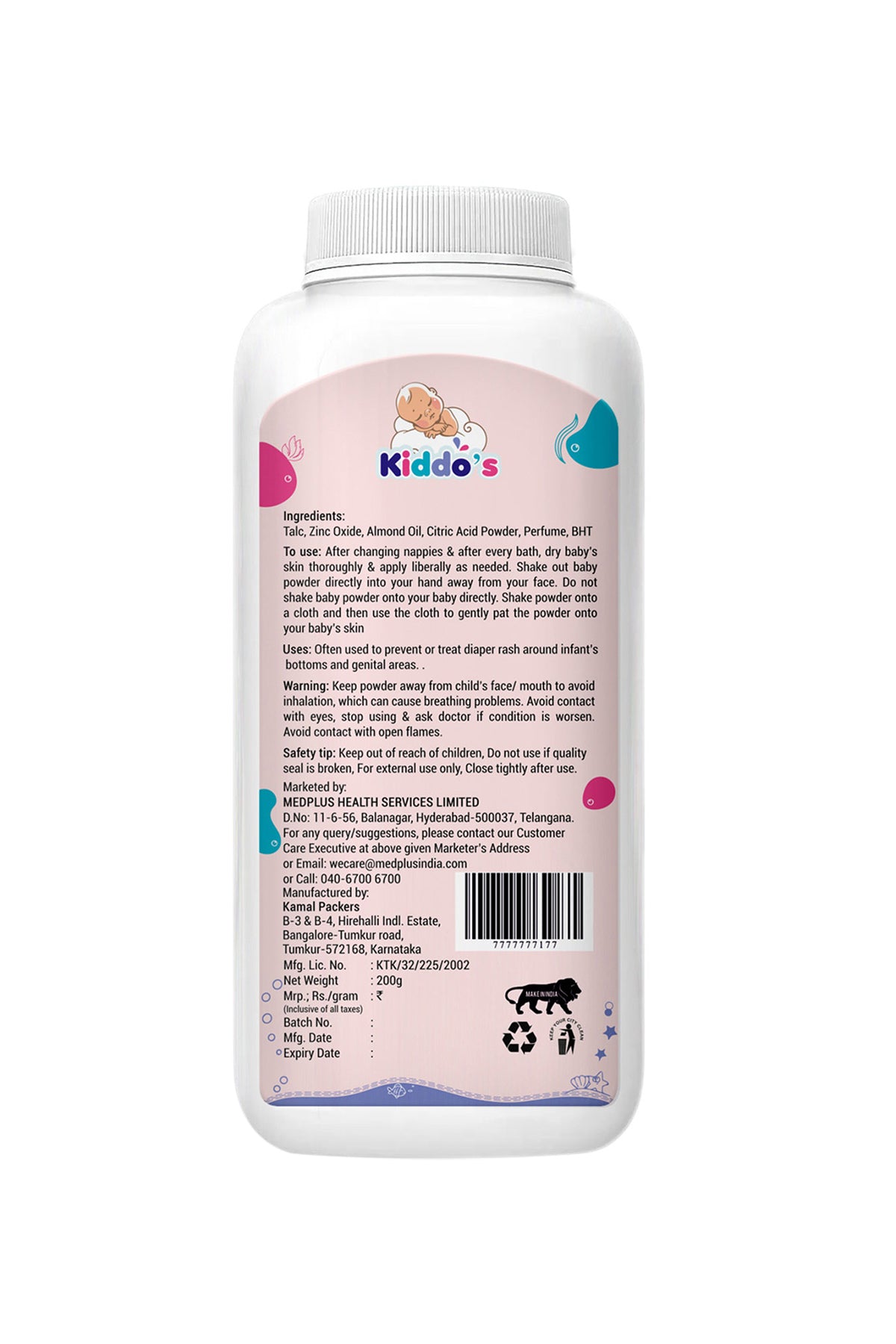 Kiddos Baby Powder (200gm)